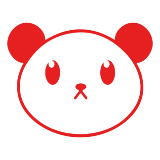 Cute Little Panda Decal (Red)